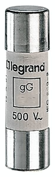 Legrand 014325 Zylindersicherung gG 25A 14x51 trägflink 500VAC 100kA ohne Schlagb.