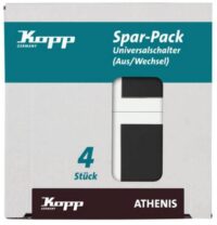 Kopp 589615055 Universalschalter 10AX 250V Athenis Pack:4 anthrazit