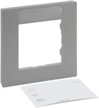 Legrand 864361 Rahmen 1-fach mit B.-feld Niloe Step Aluminium