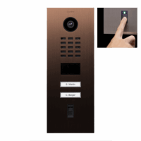 DoorBird D2102FV Fingerprint 50 IP Video Türsprechanlage – Bronze-Optik (PVD)