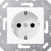Jung SCHUKO-Steckdose 16A 250V 50x50mm Klappdeckel CD 5120 BF WW