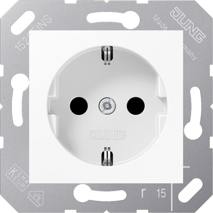 Jung Jung SCHUKO-Steckdose 16A 250V 50x50mm Klappdeckel CD 5120 BF WW