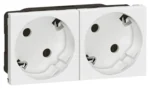 Legrand 278252L 2xSchuko Steckdose 45° erhöht Berührungsschutz Mosaic ultraweiß