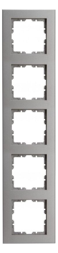 Kopp 407247000 HK07 PURE Abdeckrahmen 5-fach stahlfarben