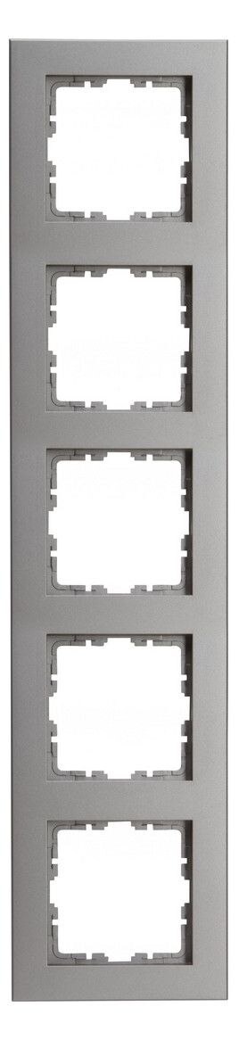 Kopp Kopp 407247000 HK07 PURE Abdeckrahmen 5-fach stahlfarben