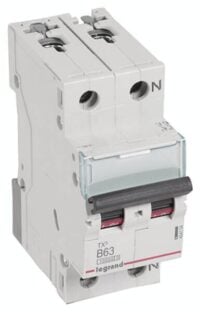 Legrand 404104 TX3 LS-Schalter B 63A 1-polig+N 10kA 230VAC 2TE