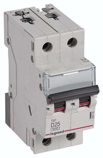Legrand Legrand 403740 TX3 LS-Schalter D 25A 2-polig 6kA 400VAC 2TE