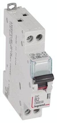 Legrand 407469 DX3 LS-Schalter B 2A 1-polig+N 6kA 230VAC 1TE