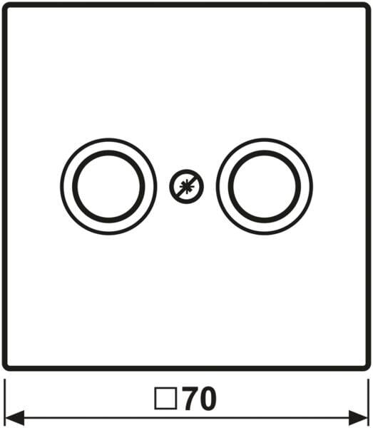 Jung Jung LC990TV236 Abdeckung für Antennen-Steckdose LC32121