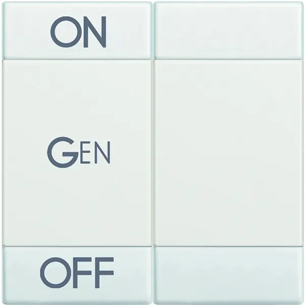 Legrand BTicino N4911M2AFN LivingLight Symbolwippe 2M ON-OFF-GEN Weiß