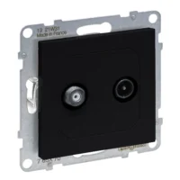 Legrand 765370 SEANO Einzeldose TV-SAT f 2 Kabel und HD-TV in der Farbe Anthrazit