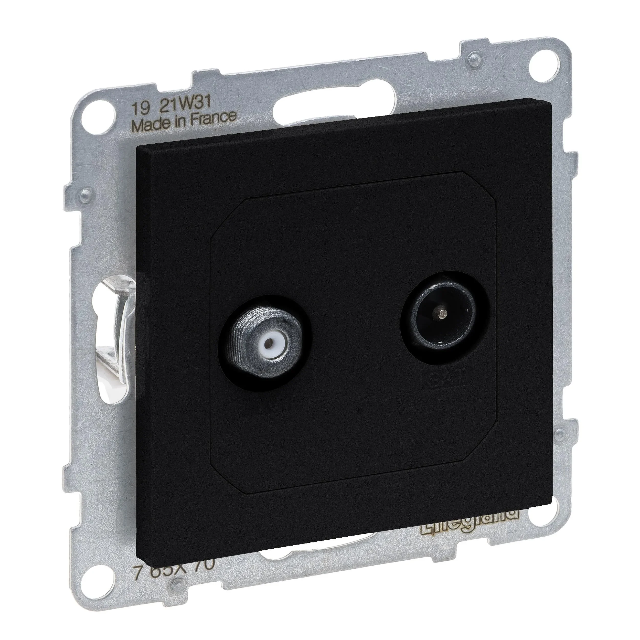 Legrand Legrand 765370 SEANO Einzeldose TV-SAT f 2 Kabel und HD-TV in der Farbe Anthrazit