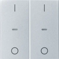 Berker Abdeckung Tastsensor-Modul 2-fach aluminium 80962383