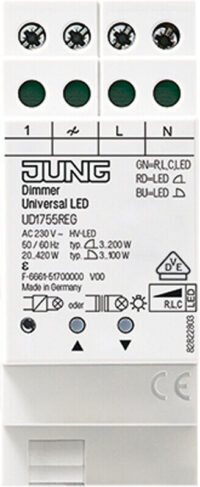 Jung LED-Universal Dimmer Reiheneinbaugerät DU 1755 Reiheneinbaugerät