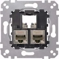 Merten Tragplatte 2fach mit RJ45 Cat6A STP MEG4576-0022