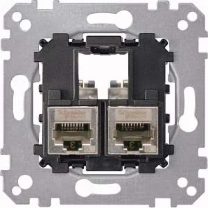 Merten Merten Tragplatte 2-fach mit RJ45 Cat6A STP MEG4576-0022