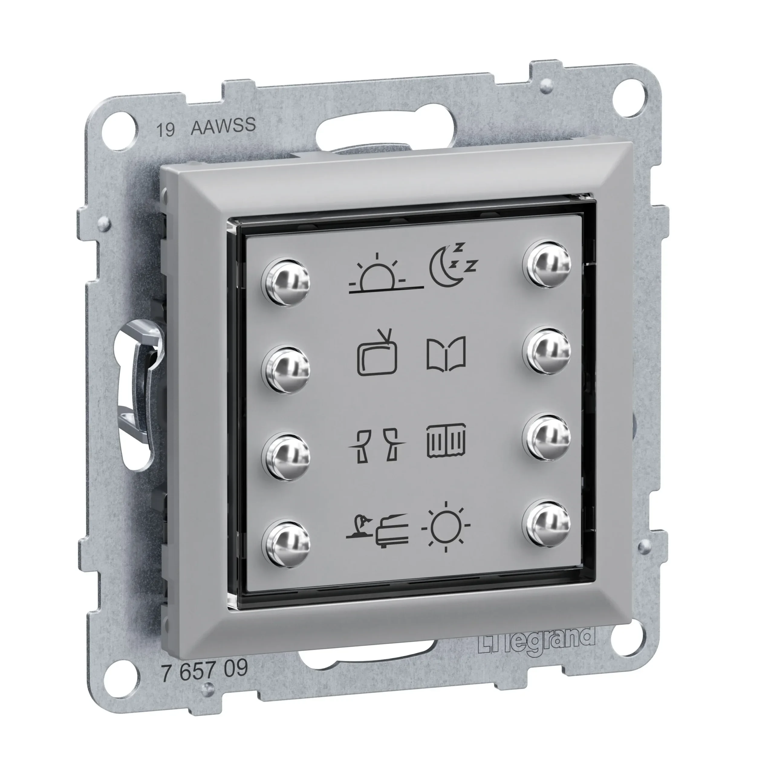 Legrand Legrand 765709 Seano MyHome Szenentaster zum Abrufen von 8 Szenarien in der