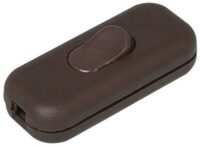 Kopp 191306002 Schnurzwischenschalter 1-polig Wippenausschalter 250V 2A braun