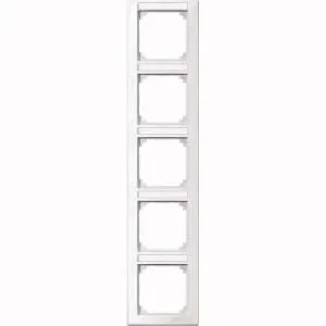 Merten Merten Rahmen 5 fach pws/gl mit Beschriftung-träger 470519
