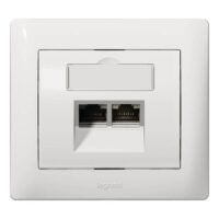 Legrand 771058 Abdeckung RJ45 C5 Kategorie6 Beschriftungsträger Galea ultraweiß