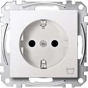 Merten SCHUKO-Steckdose polar weiß Kennz Waschmaschine MEG2352-0419