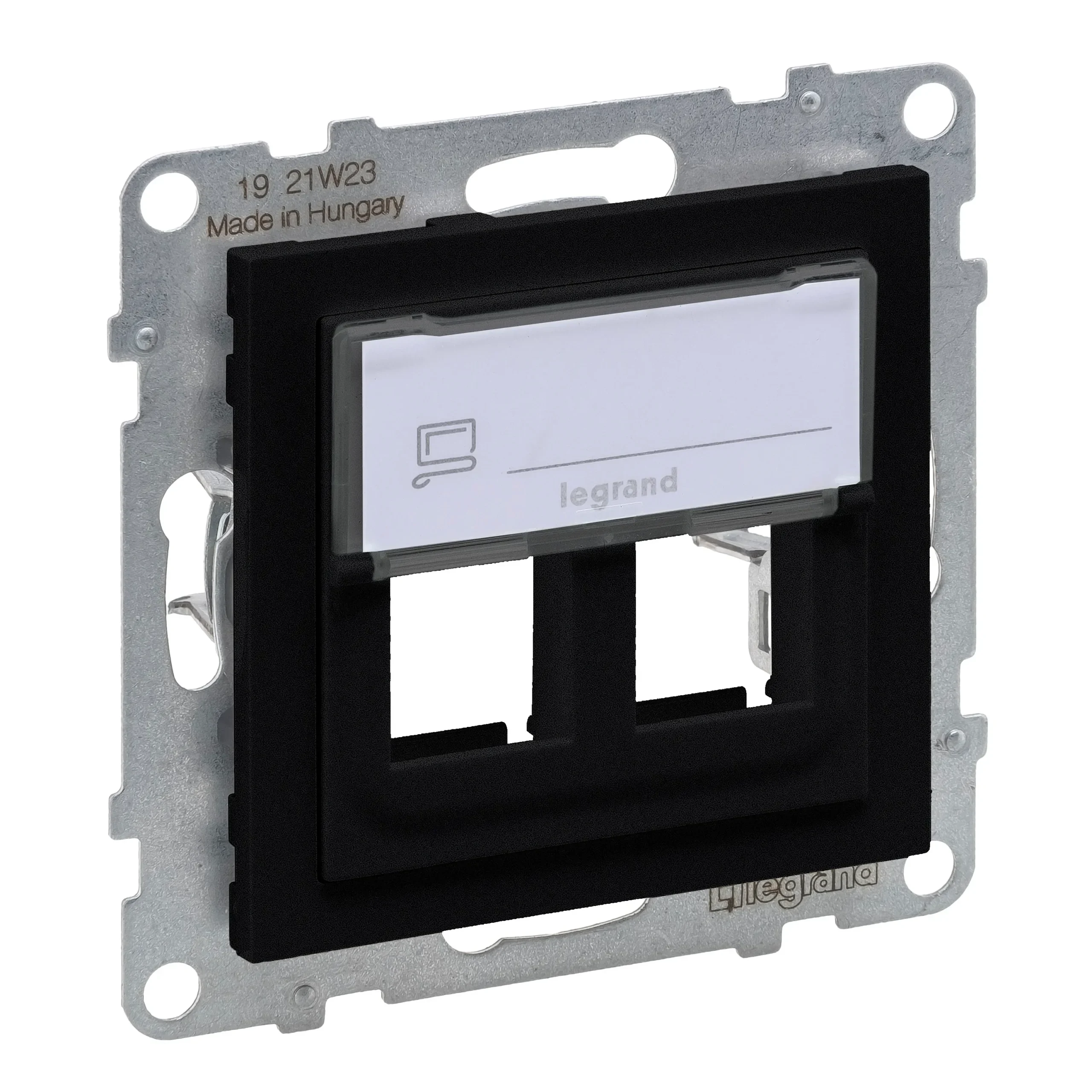 Legrand 765802 SEANO 2-fach Adapter für Key-Stone Datendosen Schwarz lackiert