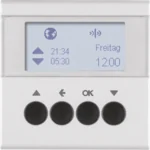 Berker KNX-Funk Jalousieschaltuhr aluminium matt 85745183