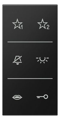 Jung SI A6 LS DC SWM Design-Cover Audio 3fach F50 Serie LS graphitschwarz matt