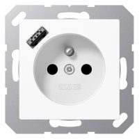 Jung A1520F-18AWW Steckdose Frz/Belg m.USB Typ A