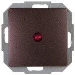 Kopp 651676083 Kontrollschalter mit Linse beleuchtet10AX 250V Paris palisander-braun