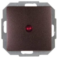 Kopp 651676083 Kontrollschalter mit Linse beleuchtet10AX 250V Paris palisander-braun