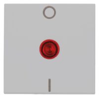 Kopp 491962007 HK07-Flächenwippe 2-polig mit Linse rot Farbe:grau matt