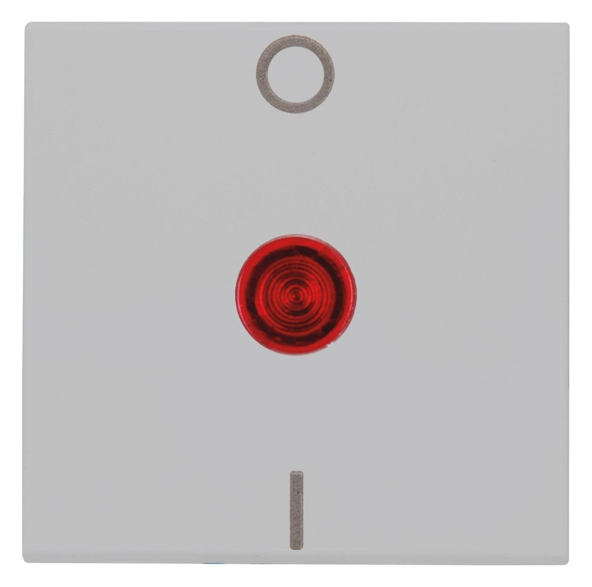 Kopp Kopp 491962007 HK07-Flächenwippe 2-polig mit Linse rot Farbe:grau matt