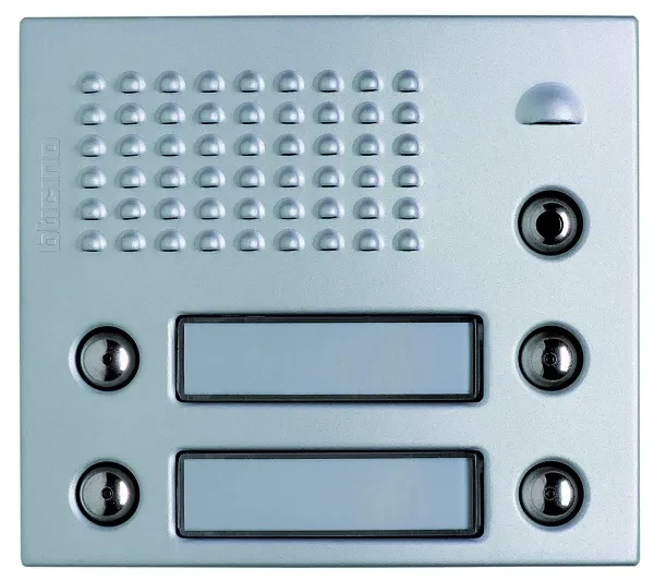 Legrand BTicino 332341 Frontblende Tür- lautsprechermodul 4RT u.1Lichtaste Aluminium