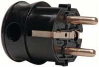 Kopp 178505000 Vollgummischutzkontakt- winkelstecker IP20 3x1,5qmm 16A schwarz