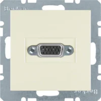 Berker Steckdose VGA mit Klemmen, weiß gl 3315418982