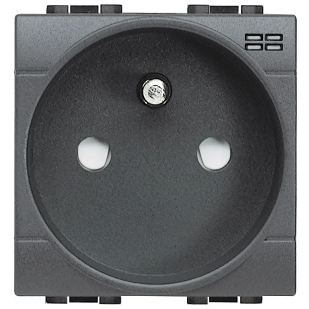 Legrand BTicino L4144 LivingLight Steckdose franz. mit Kontroll-Licht SK Anthrazit