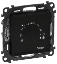 Legrand 756333 elektron. Raumthermostat m.Wechselkontakt Valena Life schwarz