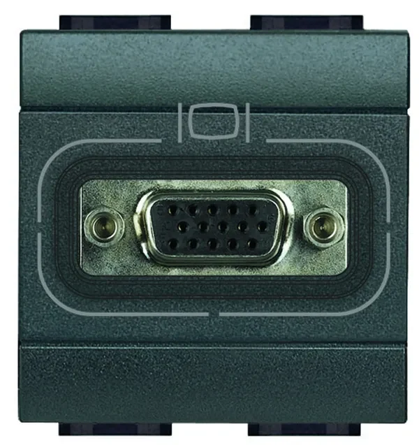 Legrand BTicino L4282 Video Anschlussdose HD15 2M Anthrazit