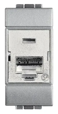 BTicino NT4262C6S LivingLight Datendose RJ45 geschaltet Kategorie6 STP Tech