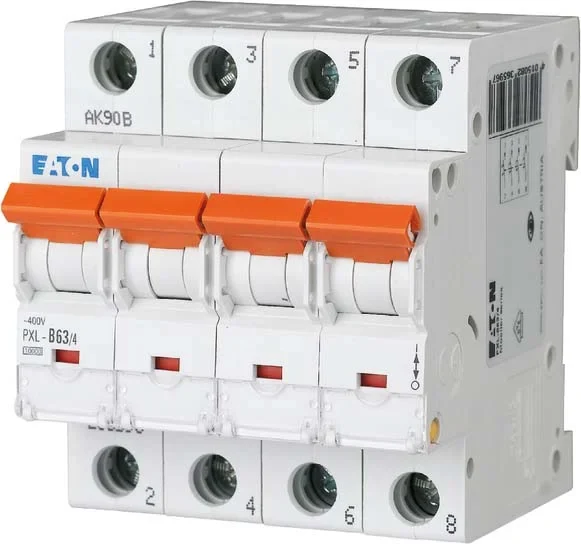 Eaton (Installation) Leitungsschutzschalter 63 A, 4-polig, Steckklemme B PXL-B63/4