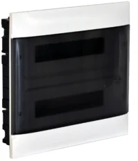 Legrand 135152 UP-Verteiler mit Rauchglas Kunststofftür weiß 2x12M Praktibox S