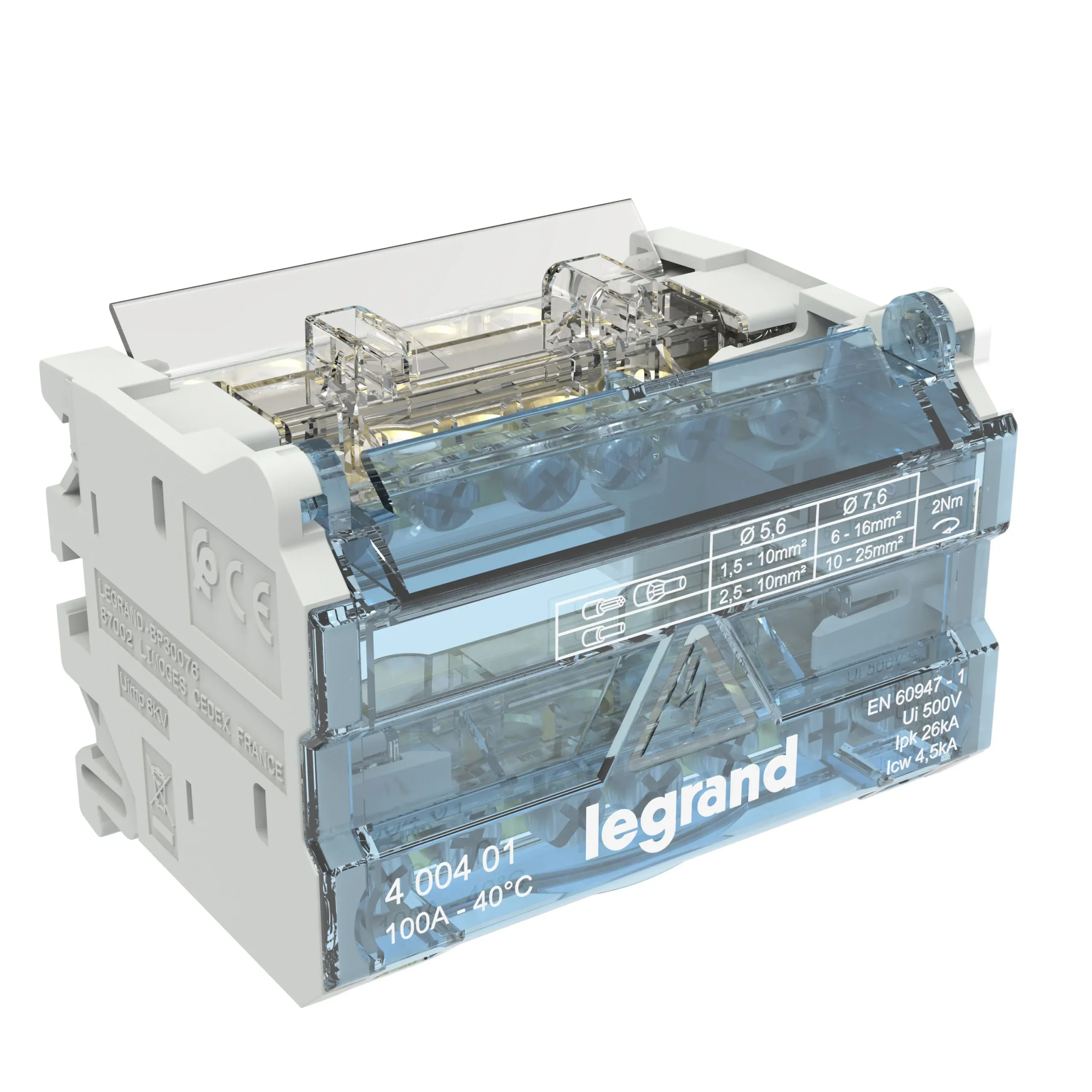 Legrand Legrand 400401 Klemmenblock 2P/100A 7KL 4M