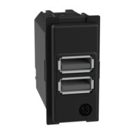 Bticino K4191AA LivingNow USB-Ladesteckdose 1-modulig m.2xUSB-A