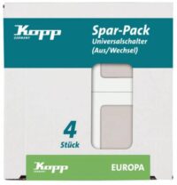 Kopp 617601056 Universalschalter 10AX 250V Europa Pack:4 creme-weiß