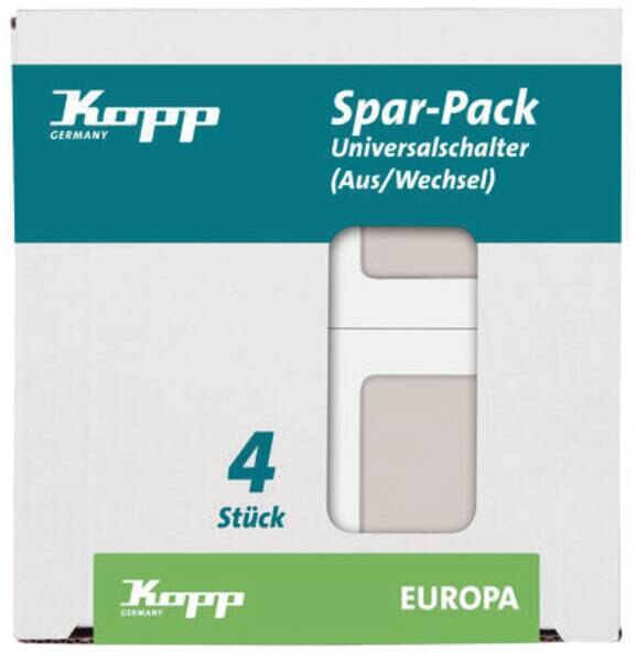 Kopp Kopp 617601056 Universalschalter 10AX 250V Europa Pack:4 creme-weiß