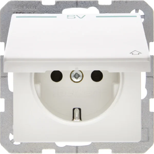 Berker Steckdose SCHUKO mit Klappdeckel Q.1 po 47516039