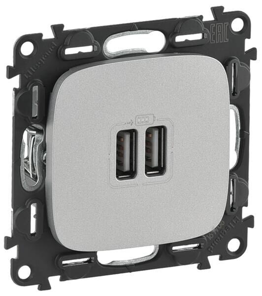 Legrand Legrand 754997 USB-Ladedose 2400mA Valena Allure Aluminium