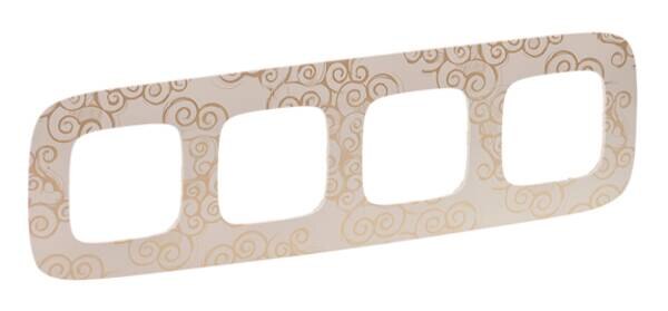 Legrand Legrand 754354 Rahmen 4-fach Valena Allure Goldstyle Thermoplast
