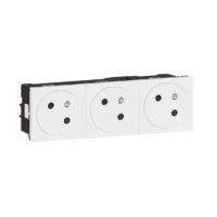 Legrand 278165L Link 3xSteckdose 45° F/B Standard erhöht Berührungsschutz Mosaic ultraweiß